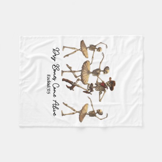 Funny Christian Halloween Ballet Cowboy Skeleton P Fleecedecke (Vorderseite (Horizontal))