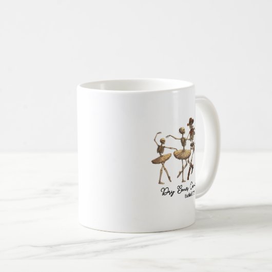 Funny Christian Halloween Ballet Cowboy Skeleton P Kaffeetasse (VorderseiteRechts)