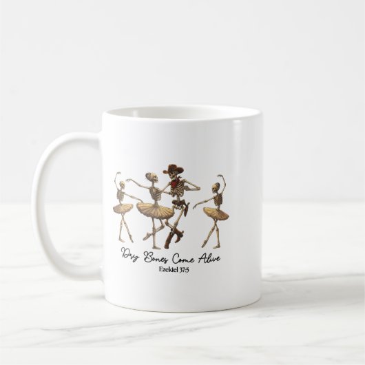 Funny Christian Halloween Ballet Cowboy Skeleton P Kaffeetasse (Links)