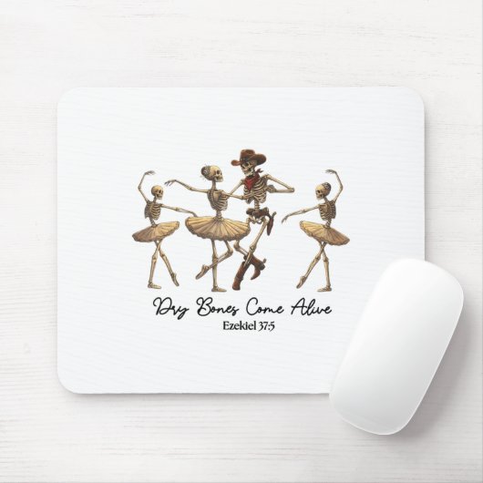 Funny Christian Halloween Ballet Cowboy Skeleton P Mousepad (Mit Mouse)