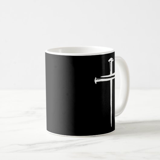 Funny Christian Jesus Crist Three Nails Cross Kaffeetasse (VorderseiteRechts)