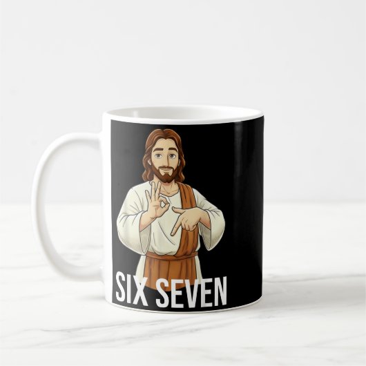 Funny Christian Jesus Six Seven 67 Faith Humor Chr Kaffeetasse (Links)