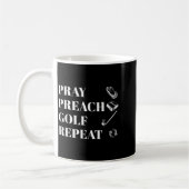 Funny Christian Pray Preach Golf Repeat Pastor Min Kaffeetasse (Links)