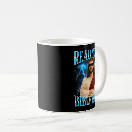 Funny Christian Read Your Bible Bruh  Kaffeetasse (VorderseiteRechts)