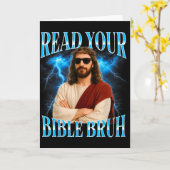 Funny Christian Read Your Bible Bruh Karte (Gelbe Blume)