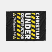 Funny Christian Under Construction Philipans 1-6 S Fleecedecke (Vorderseite (Horizontal))