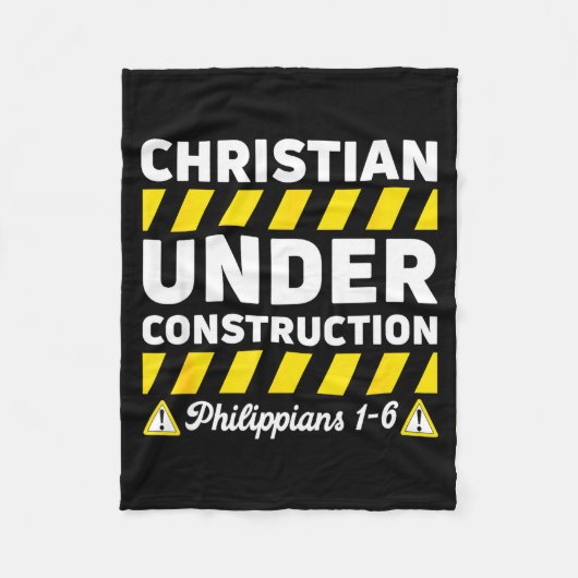 Funny Christian Under Construction Philipans 1-6 S Fleecedecke (Vorderseite)