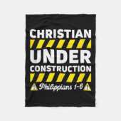 Funny Christian Under Construction Philippians 1-6 Fleecedecke (Vorderseite)