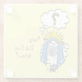 Funny Christlich Christmas Niedliche Schafe Glasuntersetzer (Rückseite)