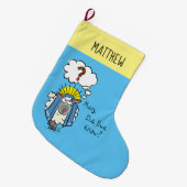 Funny Christlich Christmas Niedliche Schafe Großer Weihnachtsstrumpf (Vorderansicht (hängend))