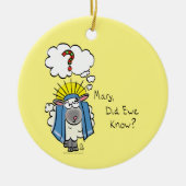 Funny Christlich Christmas Niedliche Schafe Keramik Ornament (Vorne)