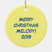 Funny Christlich Christmas Niedliche Schafe Keramik Ornament (Hinten)