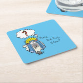 Funny Christlich Christmas Niedliche Schafe Rechteckiger Pappuntersetzer (angewinkelt)