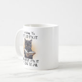 Funny Christlich Gelassen Gott Fix It Cat Kaffeetasse (Vorderseite Links)
