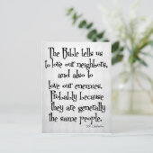 Funny Christlich Religious Zitat GK Chesterton Postkarte (Stehend Vorderseite)