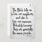 Funny Christlich Religious Zitat GK Chesterton Postkarte (Vorne/Hinten)