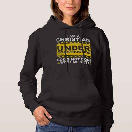 Funny Christlich unter Baugift katholisch Hoodie (Vorderseite)