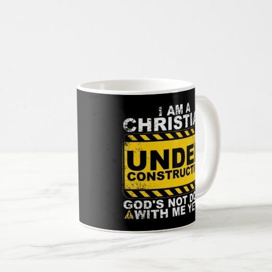 Funny Christlich unter Baugift katholisch Kaffeetasse (VorderseiteRechts)