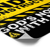 Funny Christlich unter Baugift katholisch Poster (Ecke)