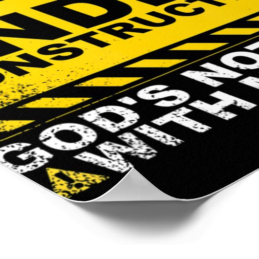 Funny Christlich unter Baugift katholisch Poster (Ecke)