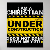Funny Christlich unter Baugift katholisch Poster (Vorne)