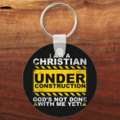 Funny Christlich unter Baugift katholisch Schlüsselanhänger (Vorderseite)
