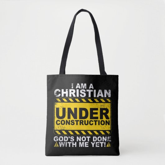 Funny Christlich unter Baugift katholisch Tasche (Vorderseite)