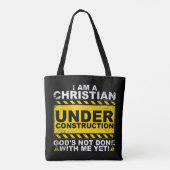 Funny Christlich unter Baugift katholisch Tasche (Rückseite)
