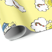 Funny Christlich Weihnachten Niedliche Schafe Cart Geschenkpapier (Rolleneckpunkt)