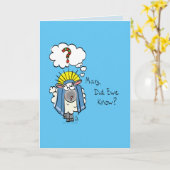 Funny Christlich Weihnachten Niedliche Schafe Cart Karte (Gelbe Blume)