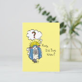 Funny Christlich Weihnachten Niedliche Schafe Cart Postkarte (Stehend Vorderseite)