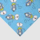 Funny Christlich Weihnachten Niedliche Schafe Cart Seidenpapier (Ausschnitt)