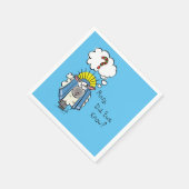 Funny Christlich Weihnachten Niedliche Schafe Cart Serviette (Ecke)