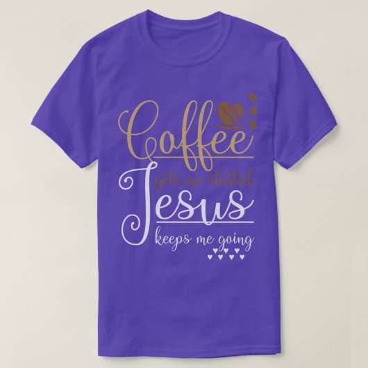 Funny Christliche Geschenkbete Kaffee Jesus Christ T-Shirt (Design vorne)