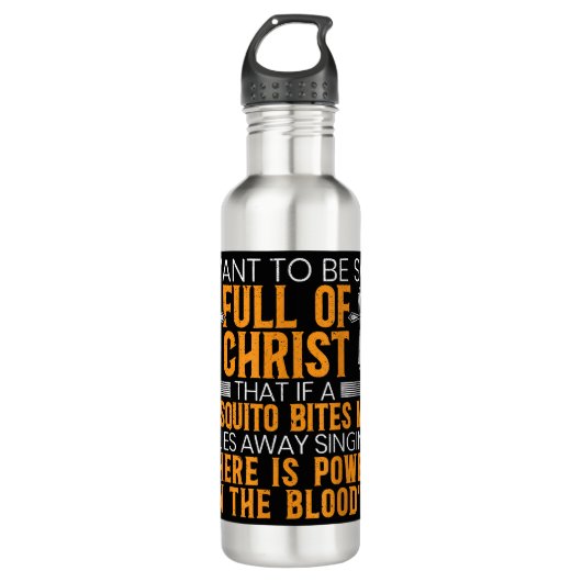 Funny Christlicher religiöser Diener Gottes treu Edelstahlflasche (Vorderseite)