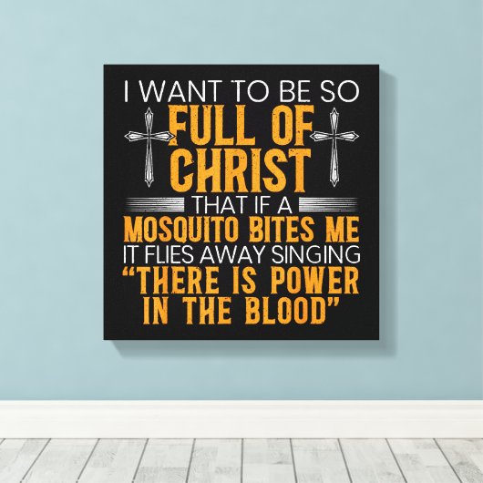 Funny Christlicher religiöser Diener Gottes treu Leinwanddruck (Insitu (Holzboden))