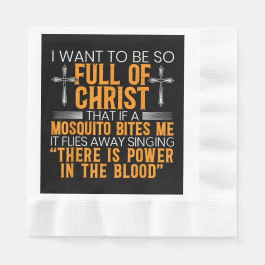 Funny Christlicher religiöser Diener Gottes treu Serviette (Vorderseite)