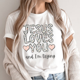 Funny Christliches T-Shirt, Jesus Lieben Sie und i T-Shirt