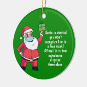 FUNNY Christmas 2020 Ornament Santa in Facemask (Links)