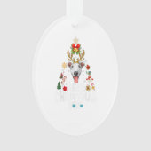 Funny Christmas 2020 Tree Greyhound Mask Costume Ornament (Vorderseite)