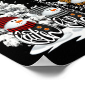 Funny Christmas 2024 Faith Hope Liebe Snowman Chri Poster (Ecke)