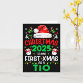 Funny Christmas 2025 Is My First Xmas As A Tio Fam Karte (Gelbe Blume)