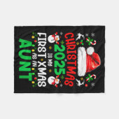 Funny Christmas 2025 Is My First Xmas As An Aunt F Fleecedecke (Vorderseite (Horizontal))