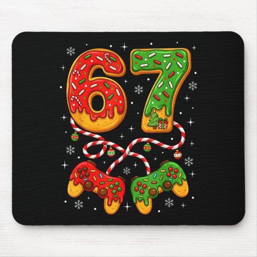 Funny Christmas 67 Gamer Xmas Holiday Boys Kids Mousepad (Vorne)