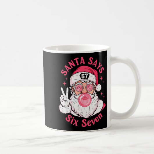 Funny Christmas 67 Meme Brain Rot Santa Claus Xmas Kaffeetasse (Rechts)