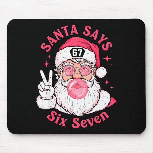 Funny Christmas 67 Meme Brain Rot Santa Claus Xmas Mousepad (Vorne)