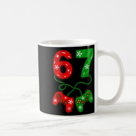 Funny Christmas 67 Meme Six Seven Video Games Game Kaffeetasse (Rechts)