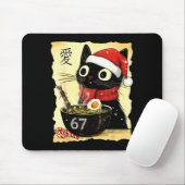 Funny Christmas 67 Six Seven Cat Ramen Japanese Ka Mousepad (Mit Mouse)