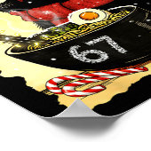 Funny Christmas 67 Six Seven Cat Ramen Japanese Ka Poster (Ecke)