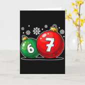 Funny Christmas 67 Six Seven Meme Gen Alpha Slang Karte (Gelbe Blume)